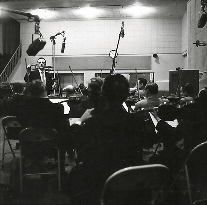 Neal Hefti, the eleven-piece string orchestra, Capitol Studios